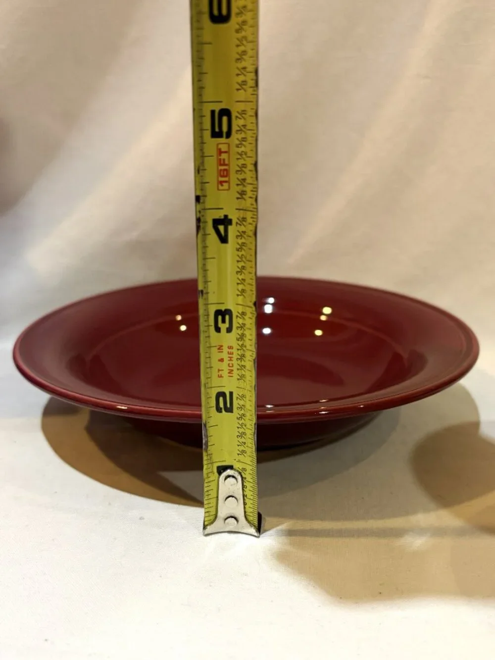 Set of 3 Nancy Calhoun Solid Color Raspberry Rim Bowls for Soup Pasta Salad